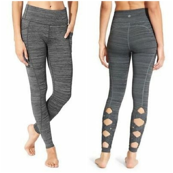 Athleta Pants - Athleta High Rise Chaturanga Cut Out Leggings